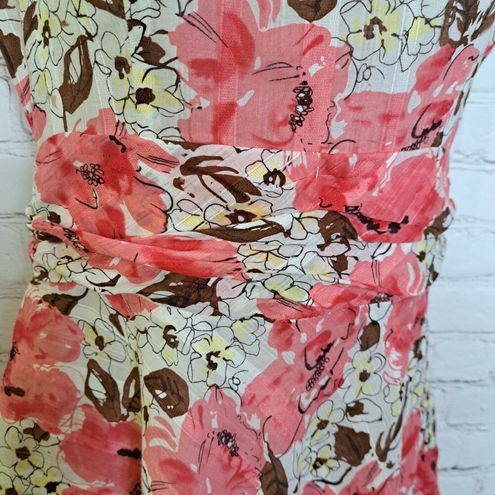 Robbie Bee Floral A Line Midi Dress Size Petite 4 - Picture 4 of 11